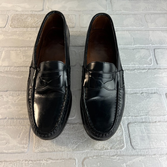 Allen Edmonds Walden Penny Loafers Mens 10.5 B Black Leather‎ Dress Shoes 42470 main image 8
